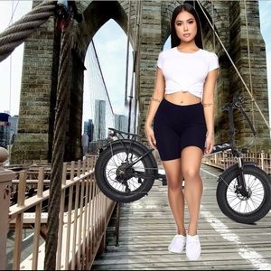 Classic Essential High Waist Cotton Biker Shorts